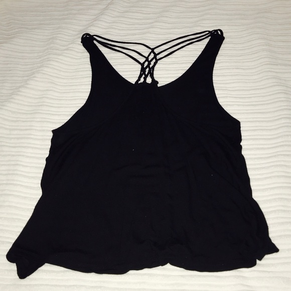 Black criss cross back tank