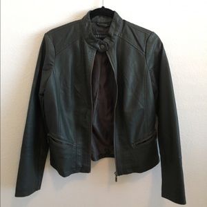 Olive Faux leather jacket