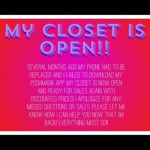 My closet is open once again! Everything must go!!