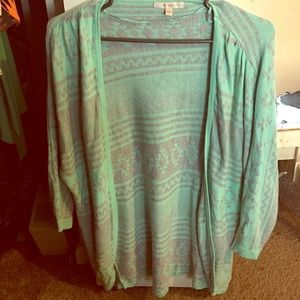 Mint green Aztec cardigan