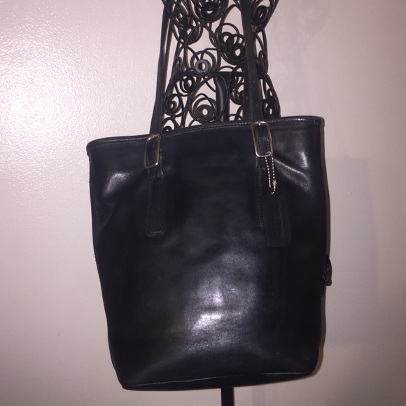 Coach 9803 Black Leather Bucket Bag