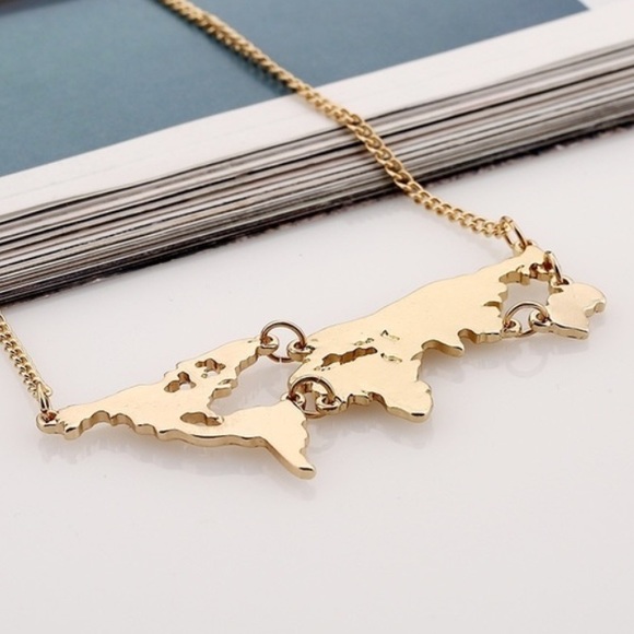 World Map Necklace - Picture 3 of 4