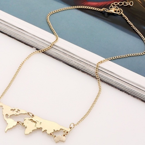World Map Necklace - Picture 4 of 4
