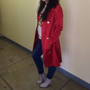 Silky chic trench coat