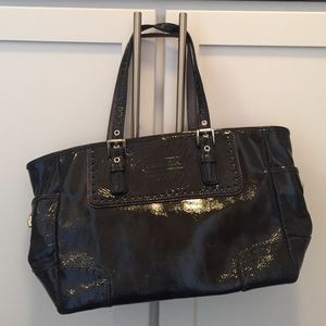 Black patent leather Coach Purse