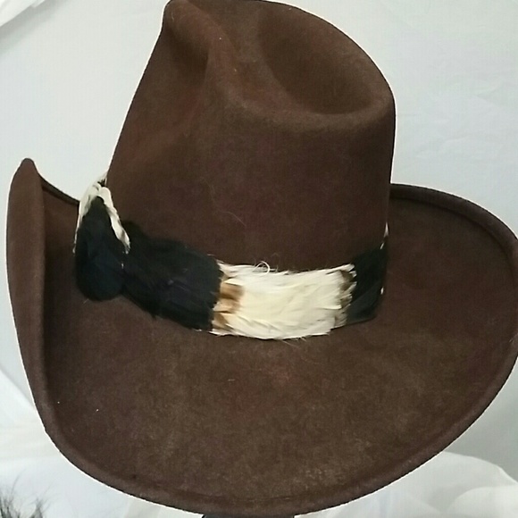 Apache Cowboy Hat w/Feather Hat Band main image 6
