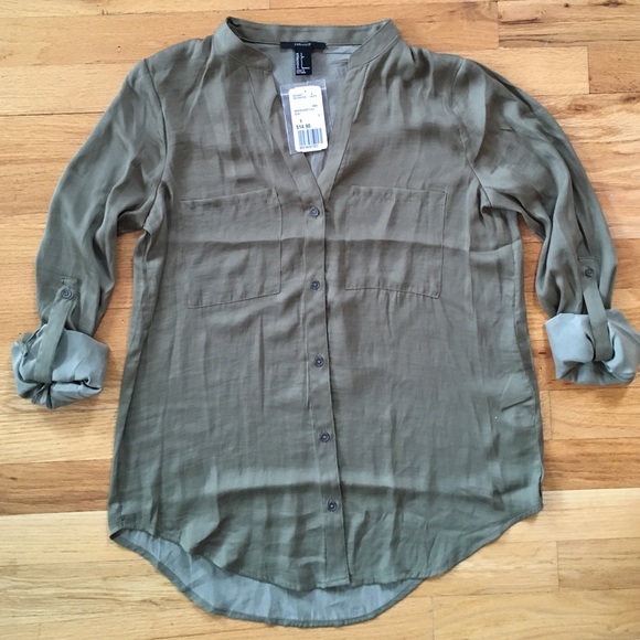 Olive Green Blouse