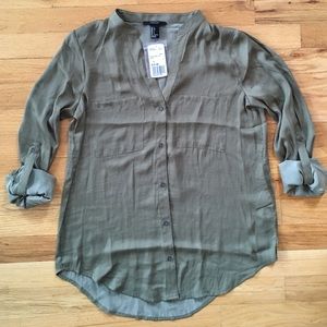 Olive Green Blouse