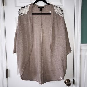 Lace detailed cardigan