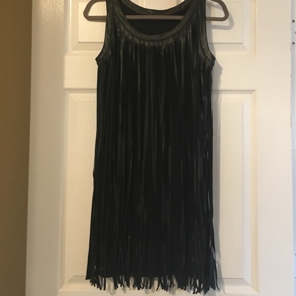 Black fringe dress