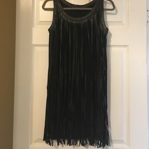 Black fringe dress
