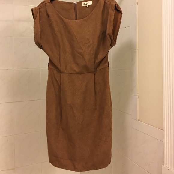 Suede-like Brown Dress