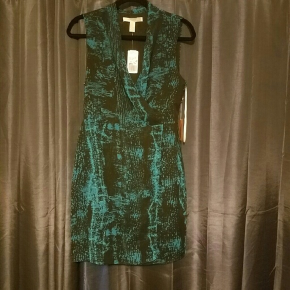 Black and teal dress