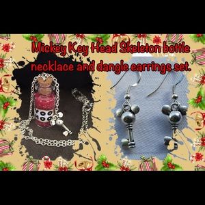 Mickey Head Skeleton Key Jewelry  Set