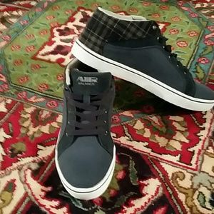 Air Balance Navy and Plaid Athletic Sneaker