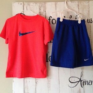 Nike Dri-Fit outfit shirt (5) and shorts (4)