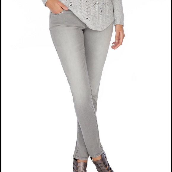 White House Black Market gray skinny jeans, 8