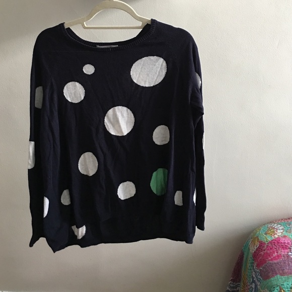 Navy polka dot sweater