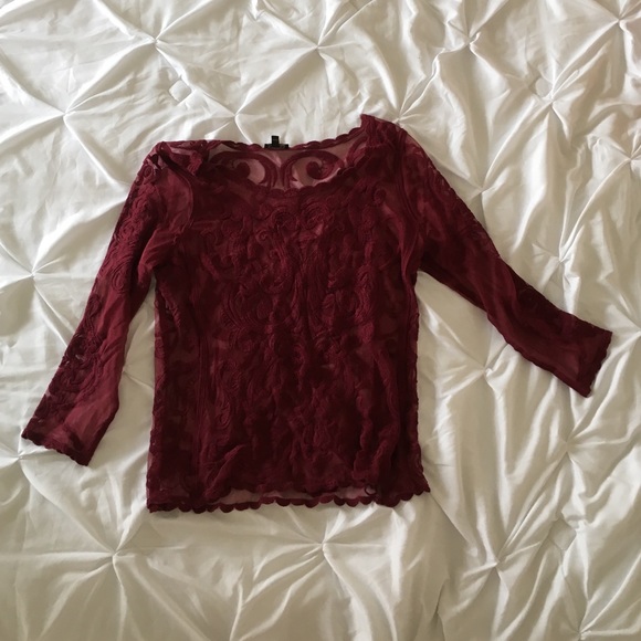 Maroon Express blouse - Picture 1 of 2