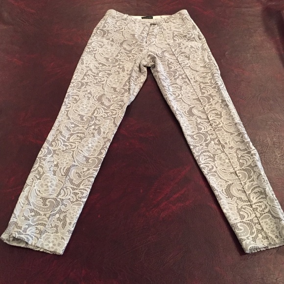 Topshop lace pattern on gray material &zipper hems - Picture 1 of 4