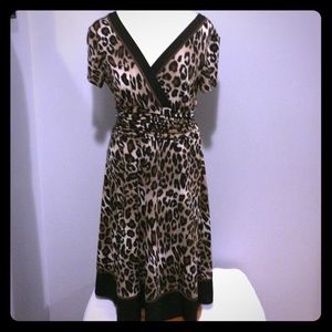 Sandra Darren animal print dress
