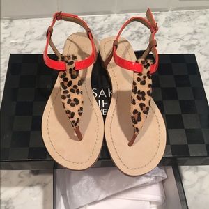 **sale price*** Leopard Saks Fifth Avenue sandals
