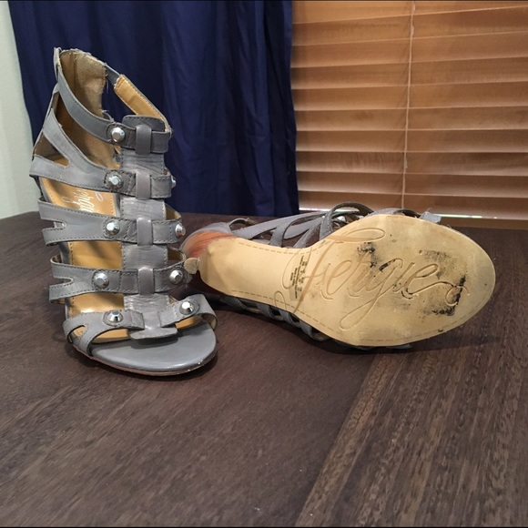 Gray Gladiator Sandals - image 3