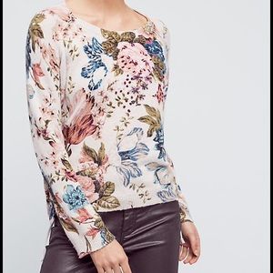 Anthropologie floral sweater, like new, M