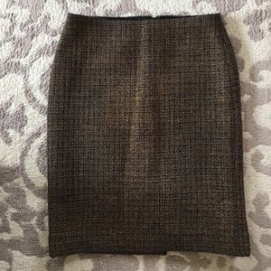 Black & Gold Tweed Skirt