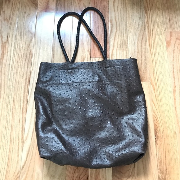 Ostrich style tote bag