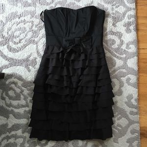 Black strapless dress