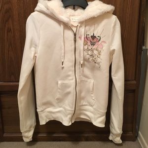 Express faux fur sweatshirt