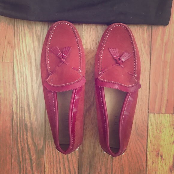 Red Tod's Driving Loafers