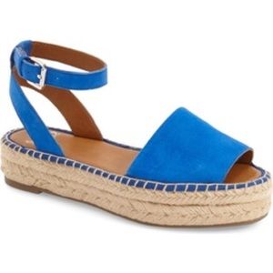 NEW Franco Sarto Blue Espadrilles sandals Sz7