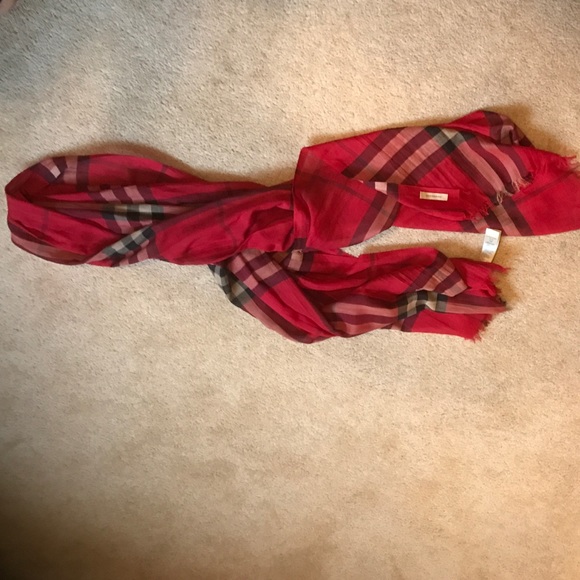 Burberry Lightweight Check Wool & Silk Scarf