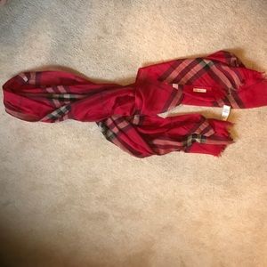 Burberry Lightweight Check Wool & Silk Scarf