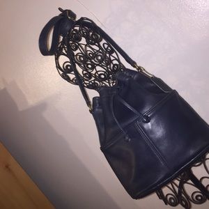 Vintage Coach Crossbody Navy Drawstring