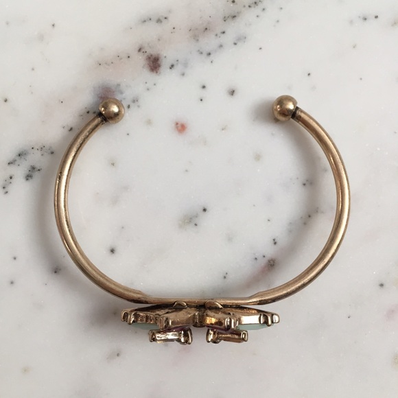 "Arden" Bracelet || Magenta & Mint Crystal Cuff - Picture 4 of 6