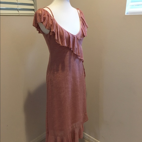 Hot Sauce pink dress with asymmetrical bottom
