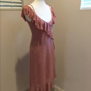 Hot Sauce pink dress with asymmetrical bottom