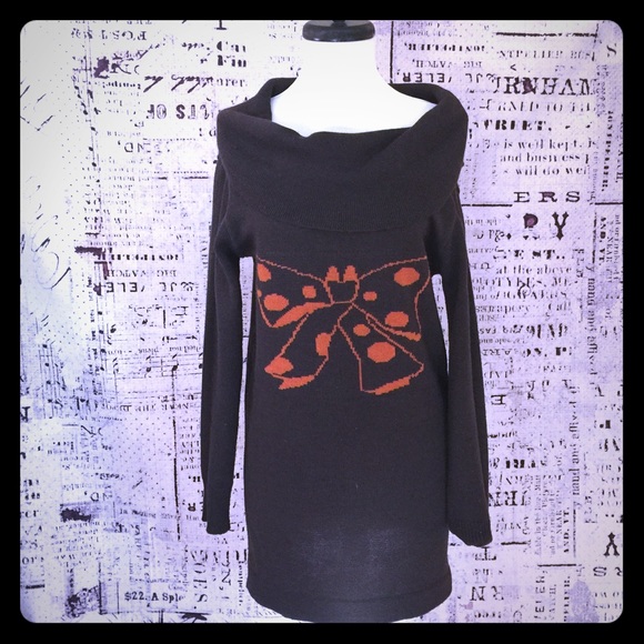 Bow tie sweater dress