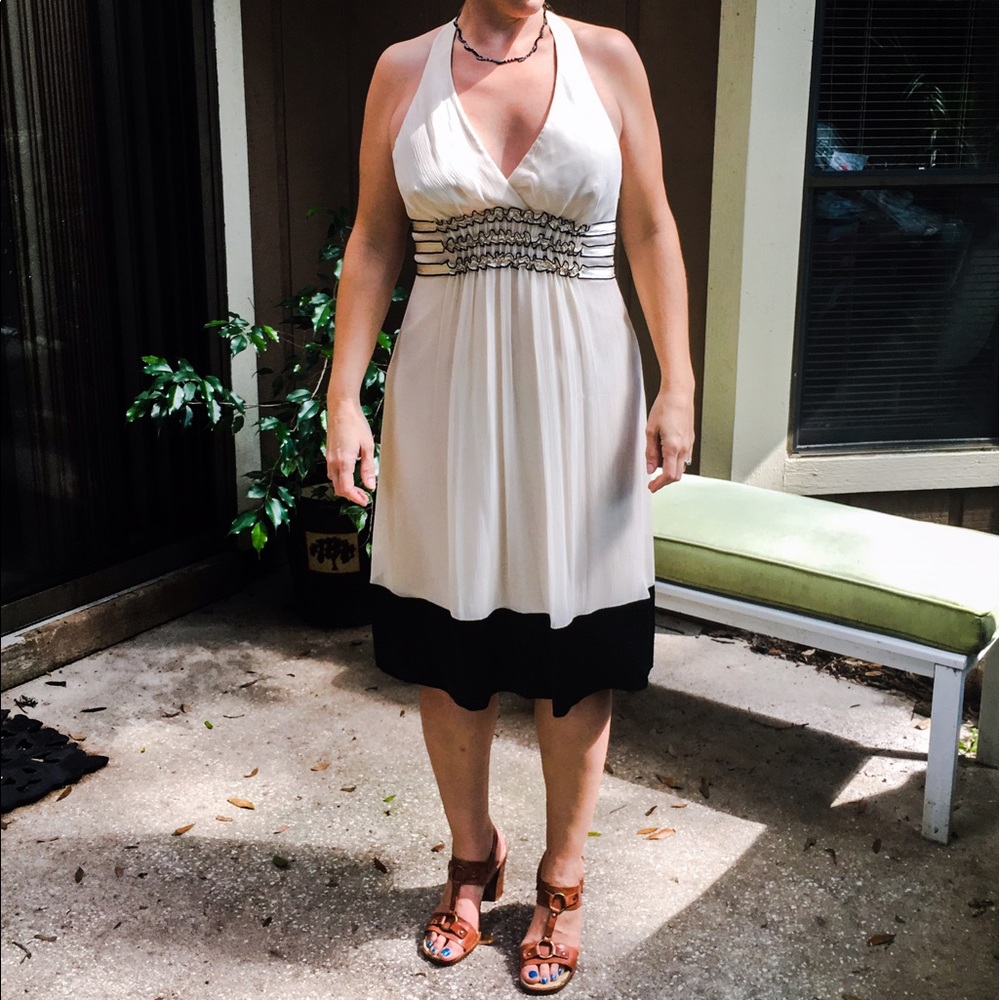 BCBG Max Azria silk halter prom dress size 10