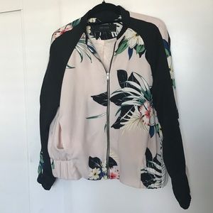Zara floral bomber jacket