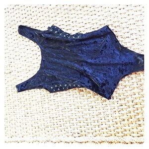 Sexy crushed velvet bodysuit