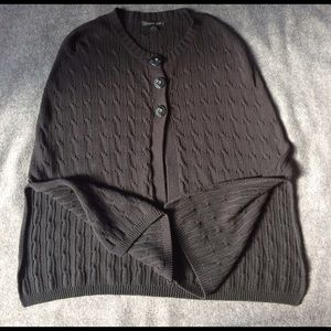 Adorable cable knit cape/ shrug