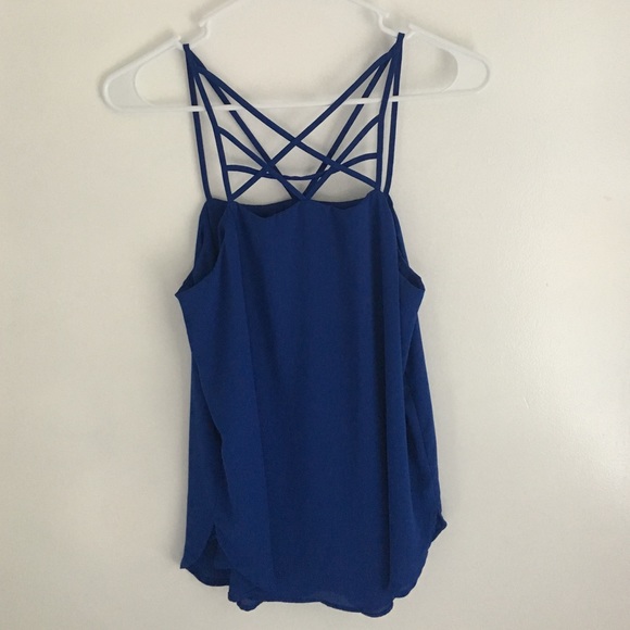 Blue strappy top