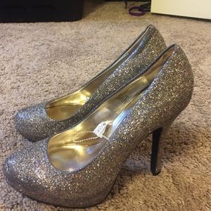 Sparkly black heels