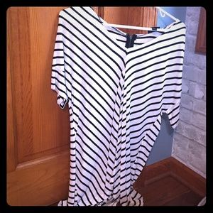 Dressy or casual vneck stripped shirt