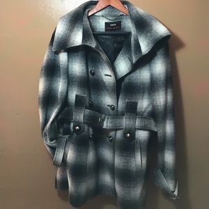 Black and white coat