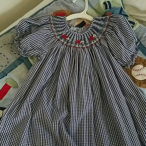 Smocked neckline dress